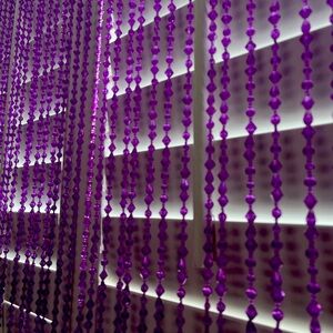 Purple Beaded curtain 40 in by 75 in